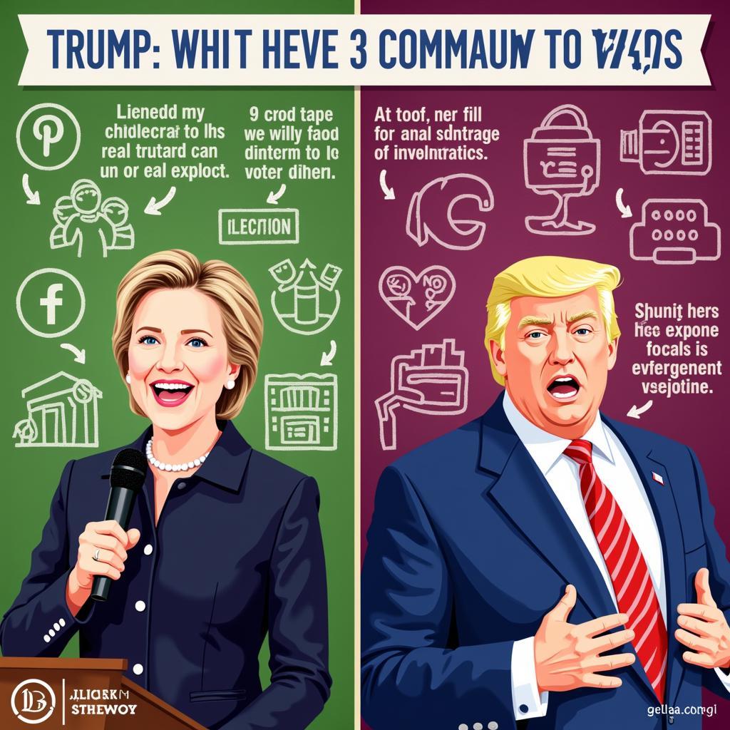 Chiến lược truyền thông Clinton Trump