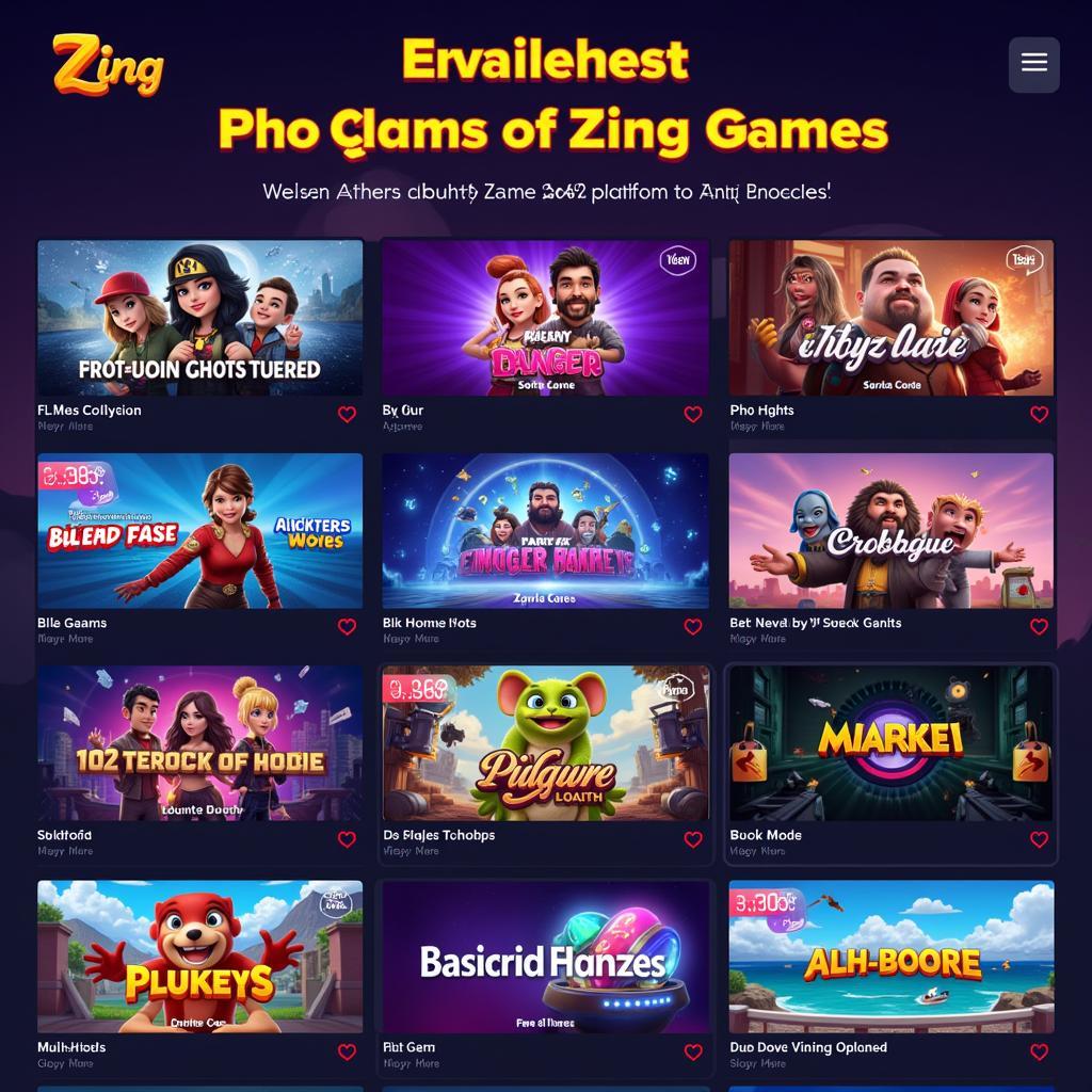 Các chương trình giải trí trên Zing Game