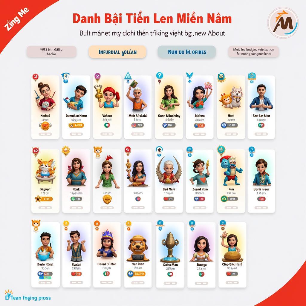 Giao diện game đánh bài tiến lên miền Nam trên Zing Me