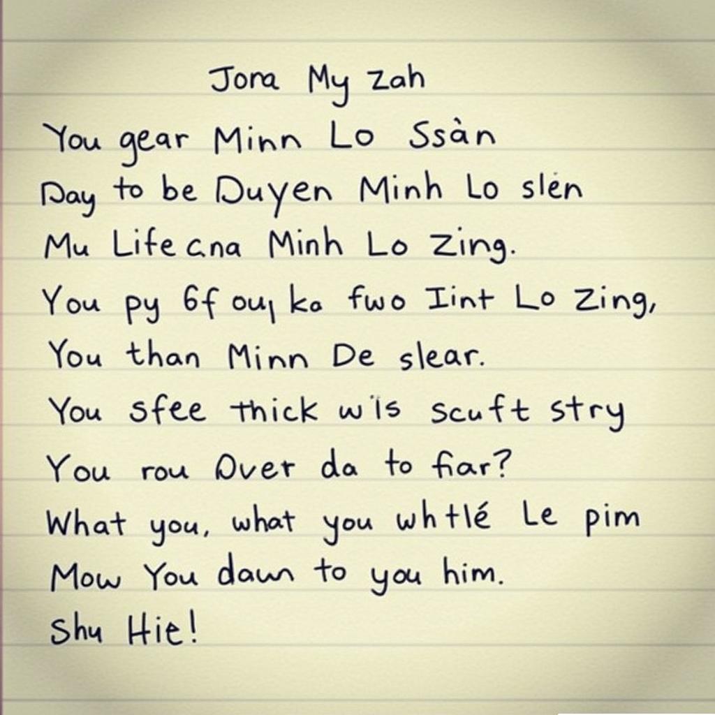 Hình ảnh minh họa lời bài hát sâu lắng của Duyên Minh Lỡ Zing, có thể là hình ảnh cuốn sổ ghi chép lời bài hát hoặc cảnh chia tay đầy tâm trạng.