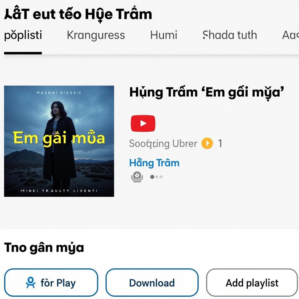 Phiên bản gốc "Em gái mưa" của Hương Tràm trên Zing MP3