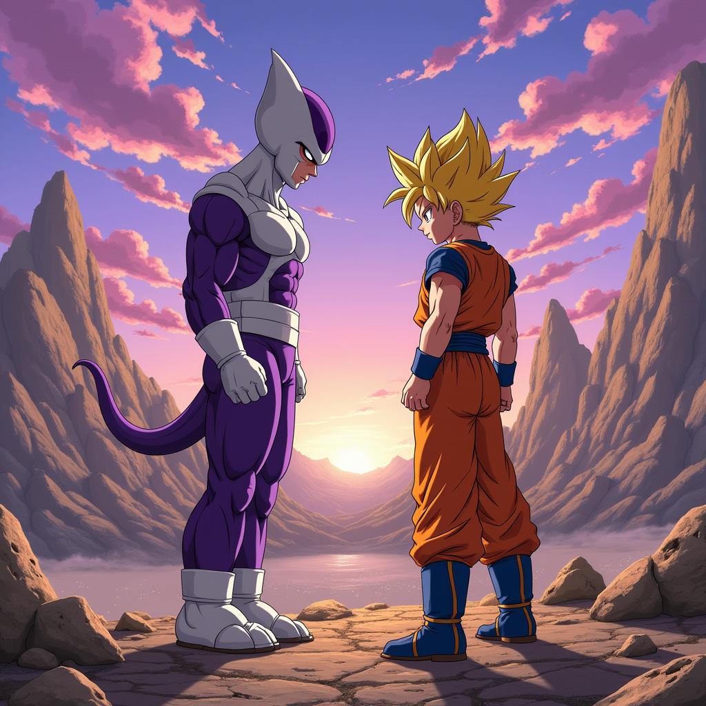 Frieza và Goku đối đầu căng thẳng trong Dragon Ball Z tập 52