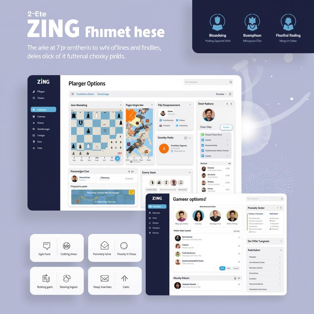 Giao diện game cờ vua online Zing