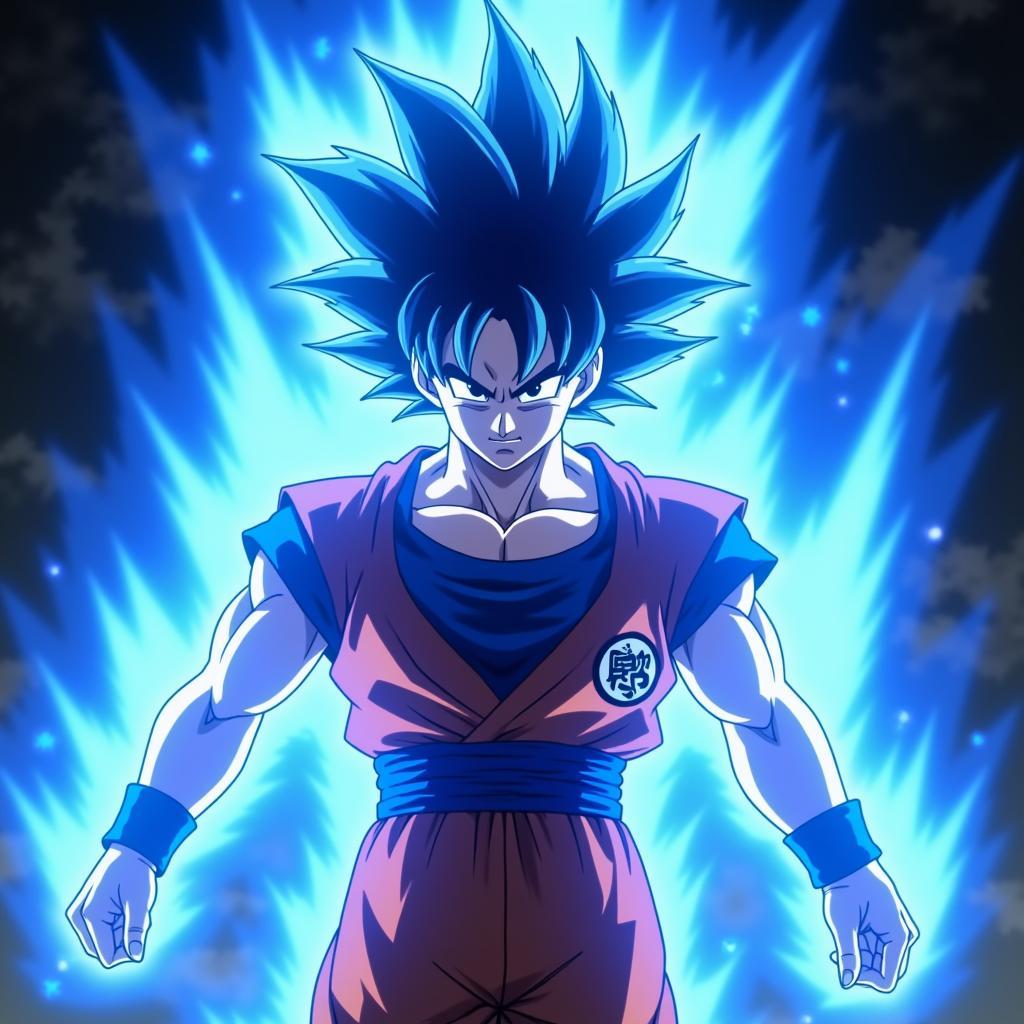 Goku biến hình Super Saiyan Blue trong tập 65