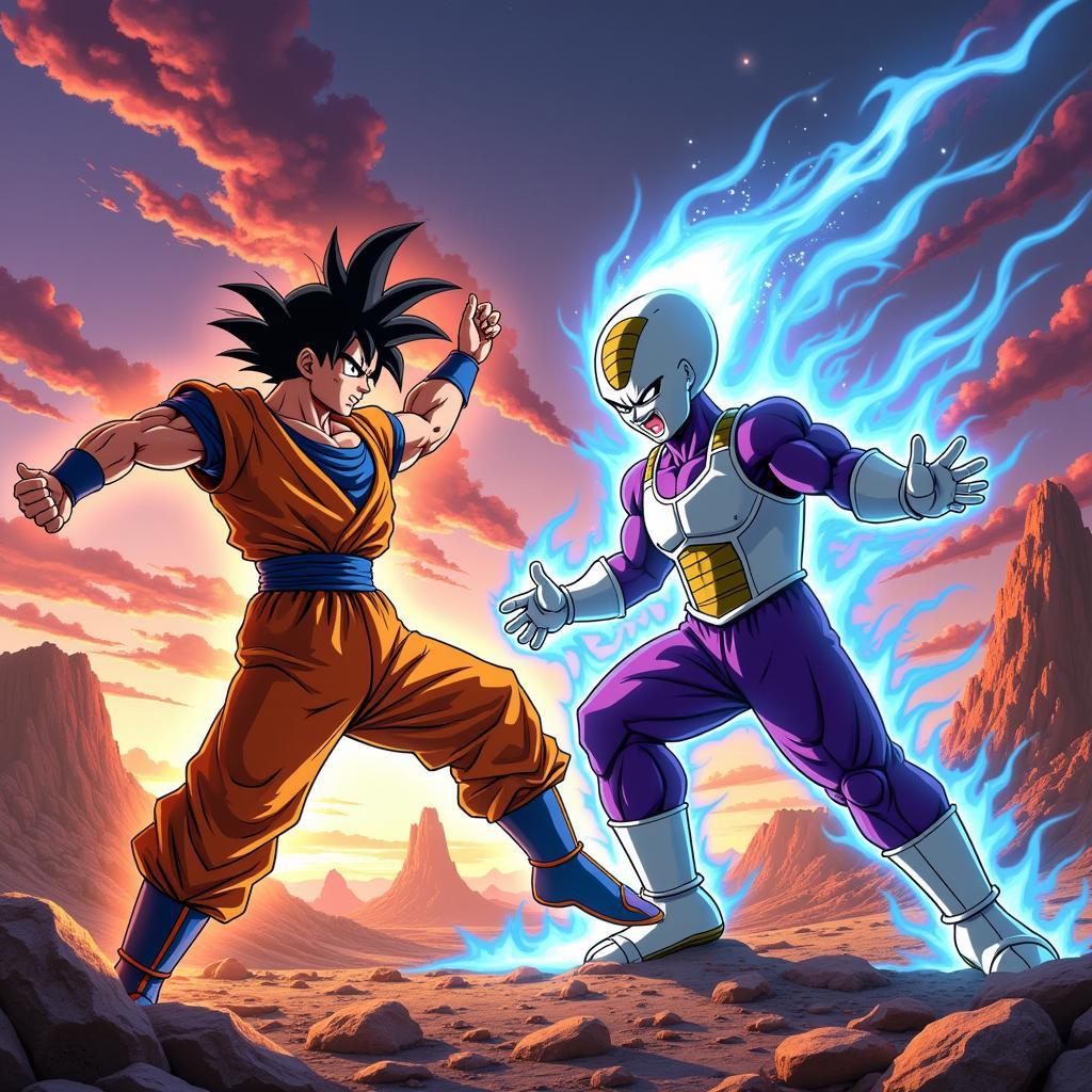 Goku và Frieza trong trận chiến cuối cùng