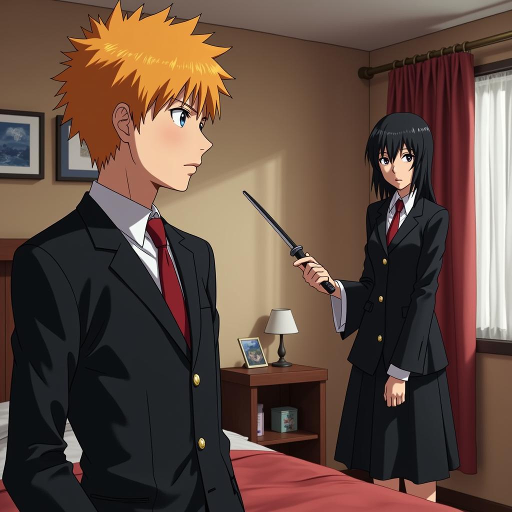 Ichigo gặp Rukia trong tập 1 trên Zing TV