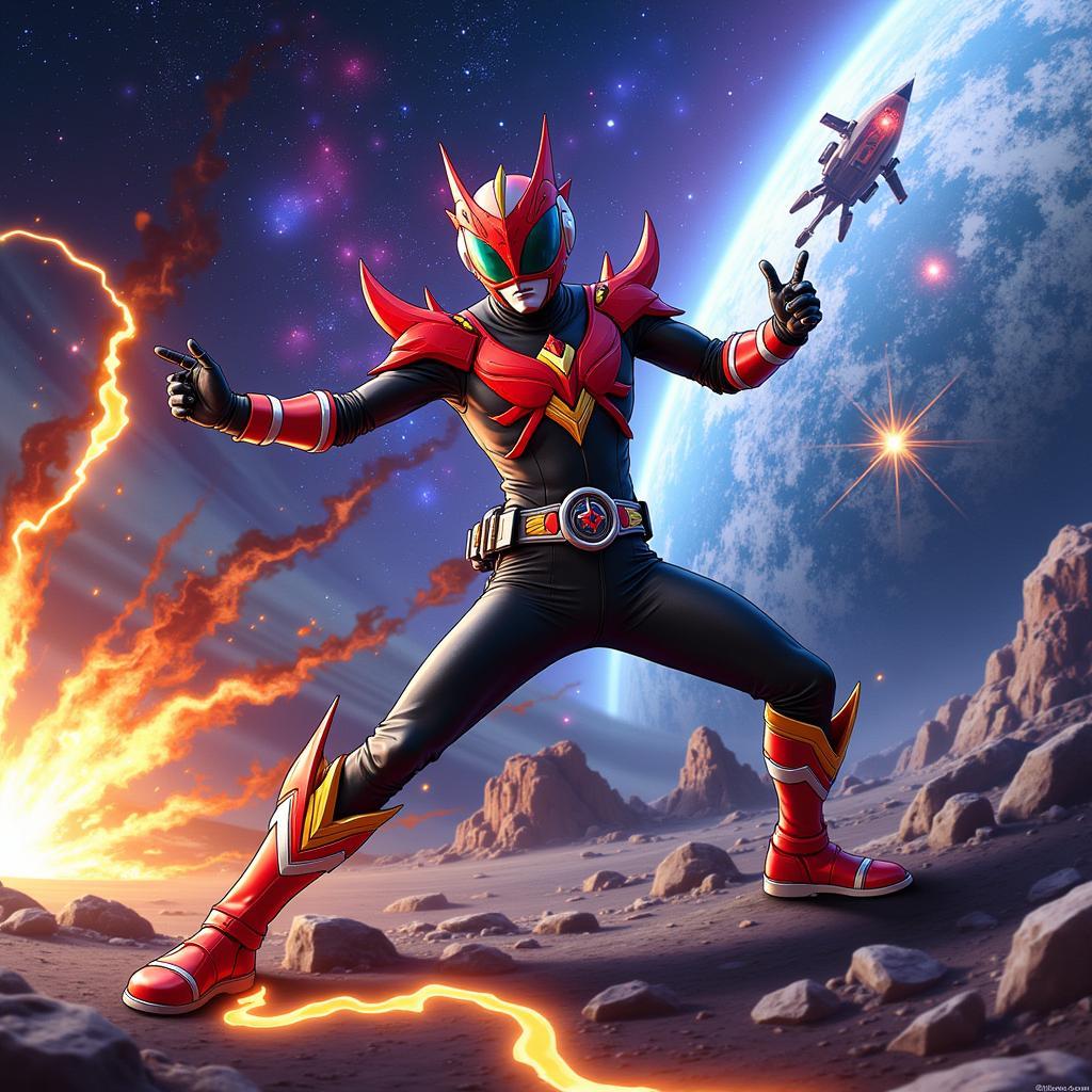 Kamen Rider Fourze chiến đấu trong không gian trên Zing TV