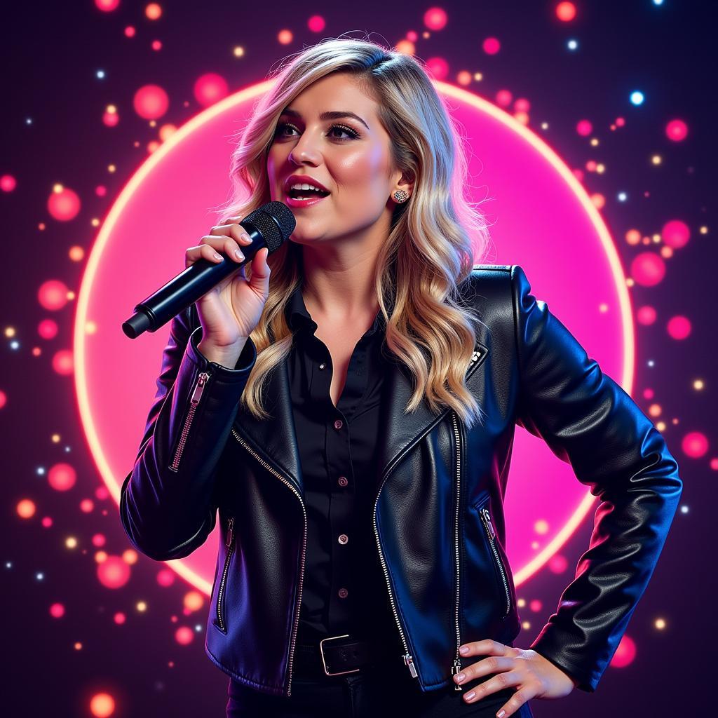 Hình nền game với hình ảnh Kelly Clarkson và tựa đề Stronger