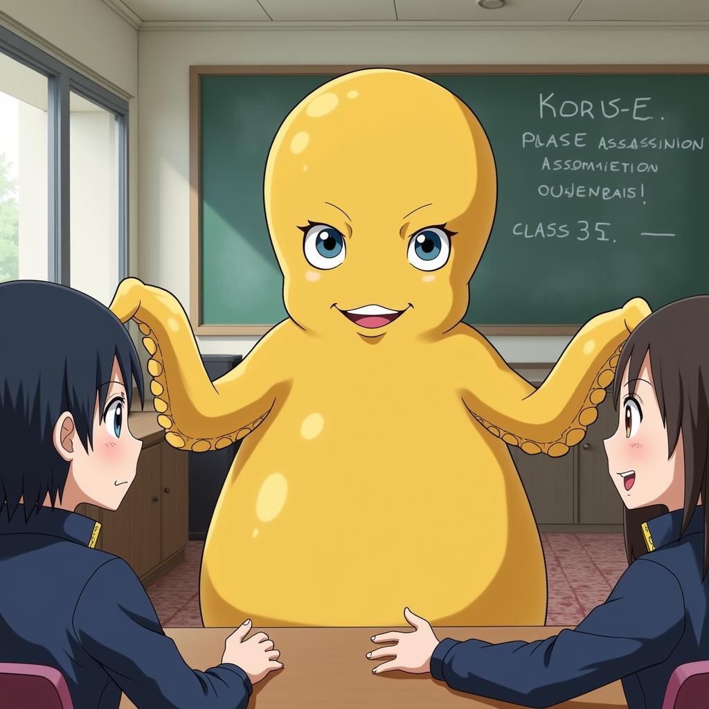 Koro-sensei và lớp 3-E trong Ansatsu Kyoushitsu SS2