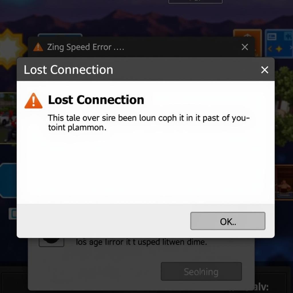 Lỗi mất kết nối Zing Speed