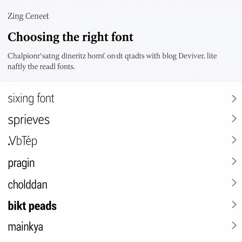 Lựa chọn font chữ phù hợp cho Zing Blog