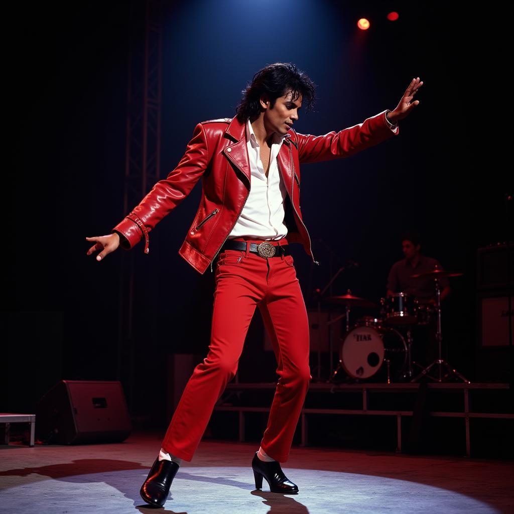 Michael Jackson biểu diễn "Beat It" trên sân khấu