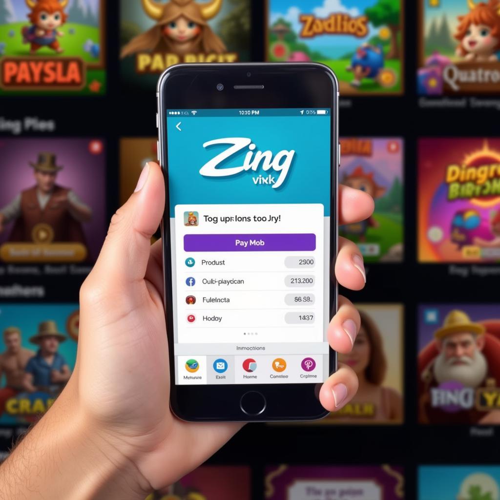 Nạp game Zing qua pay zing vn mobi