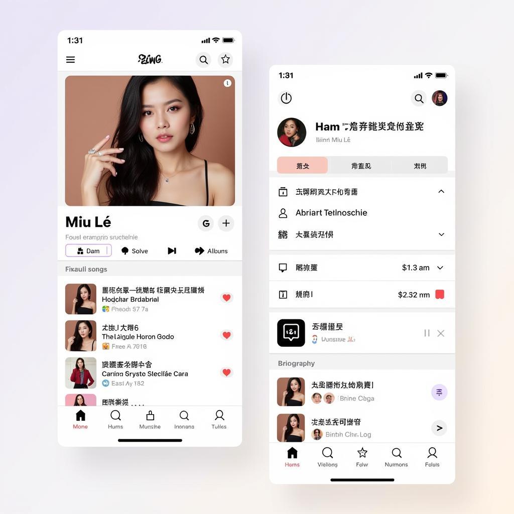 Nghe nhạc Miu Lê Zing MP3