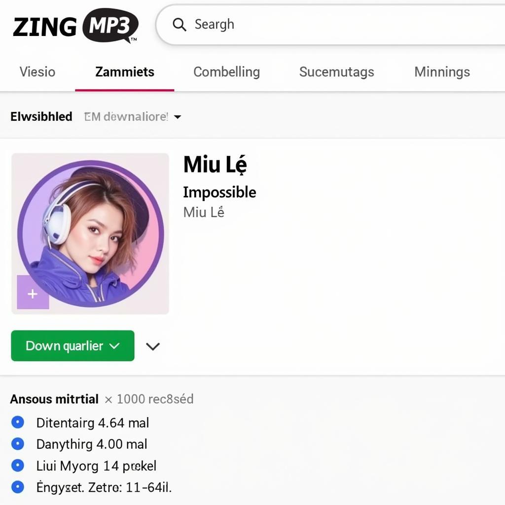 Tải nhạc Impossible Miu Lê Zing MP3