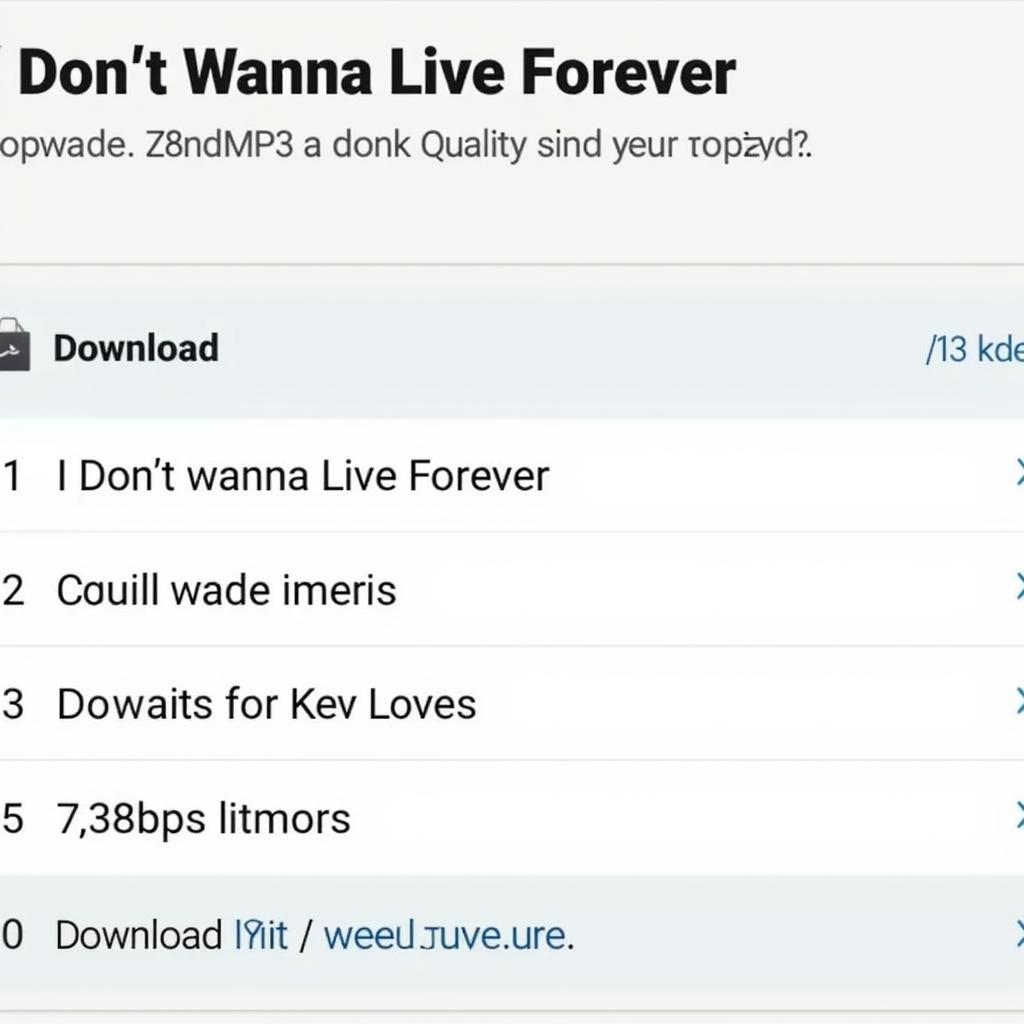 Downloading "I Don't Wanna Live Forever" from Zing MP3