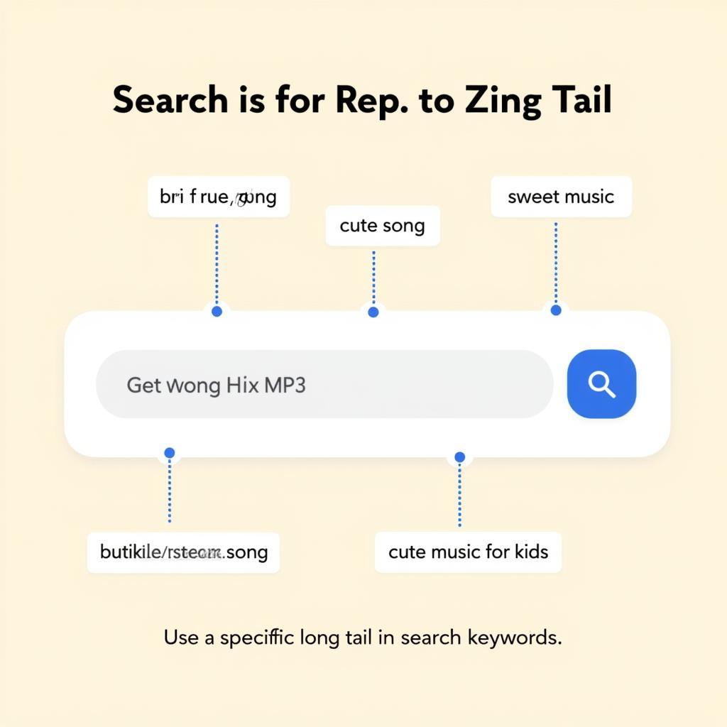 Searching for cute songs on Zing MP3 by keywords