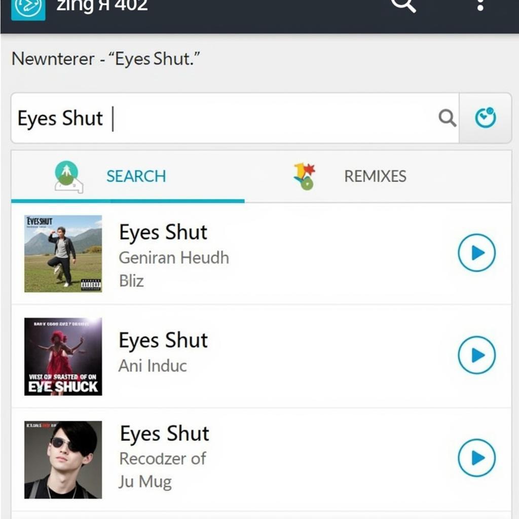 Tìm kiếm "Eyes Shut" trên Zing MP3