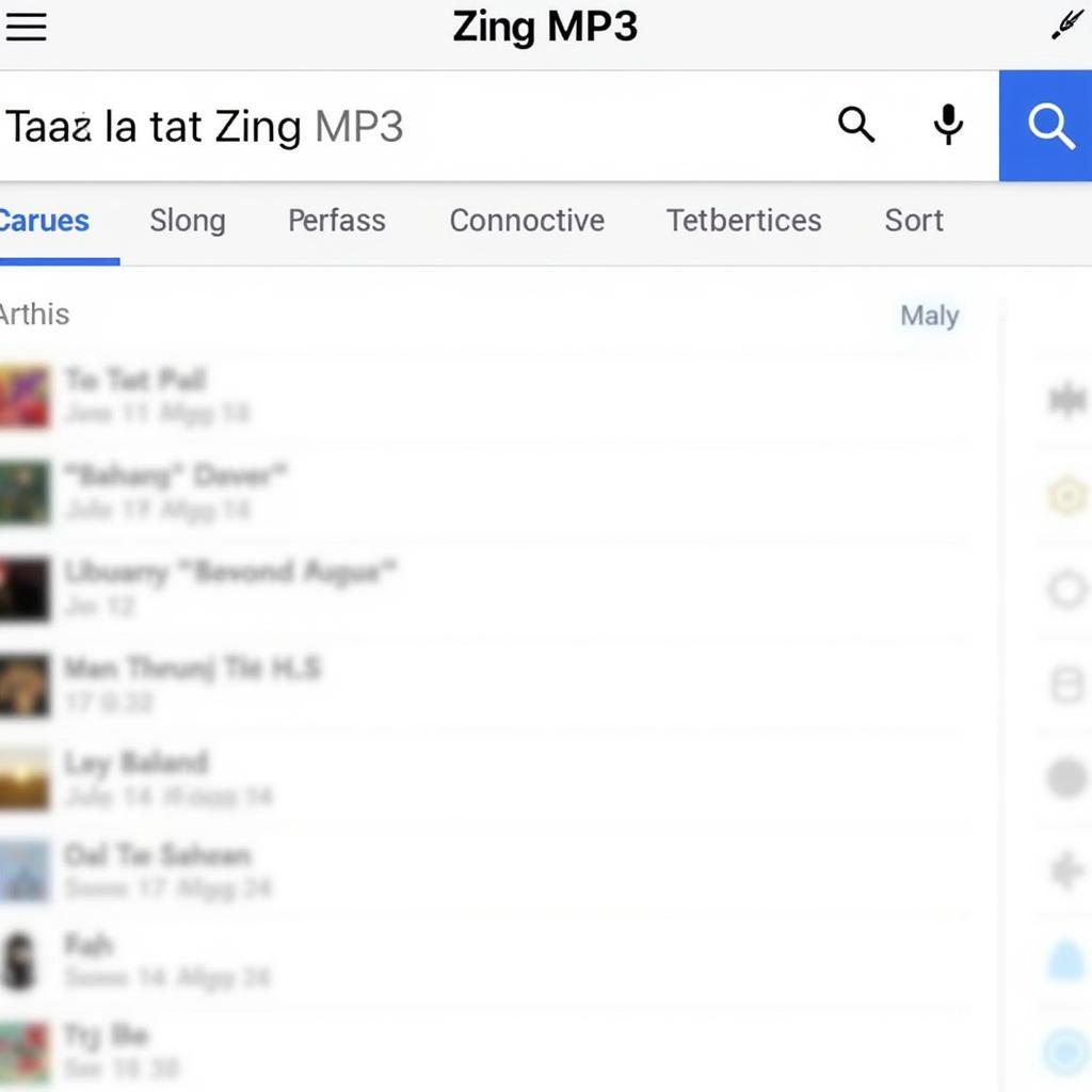 Tìm kiếm nhạc trên Zing MP3