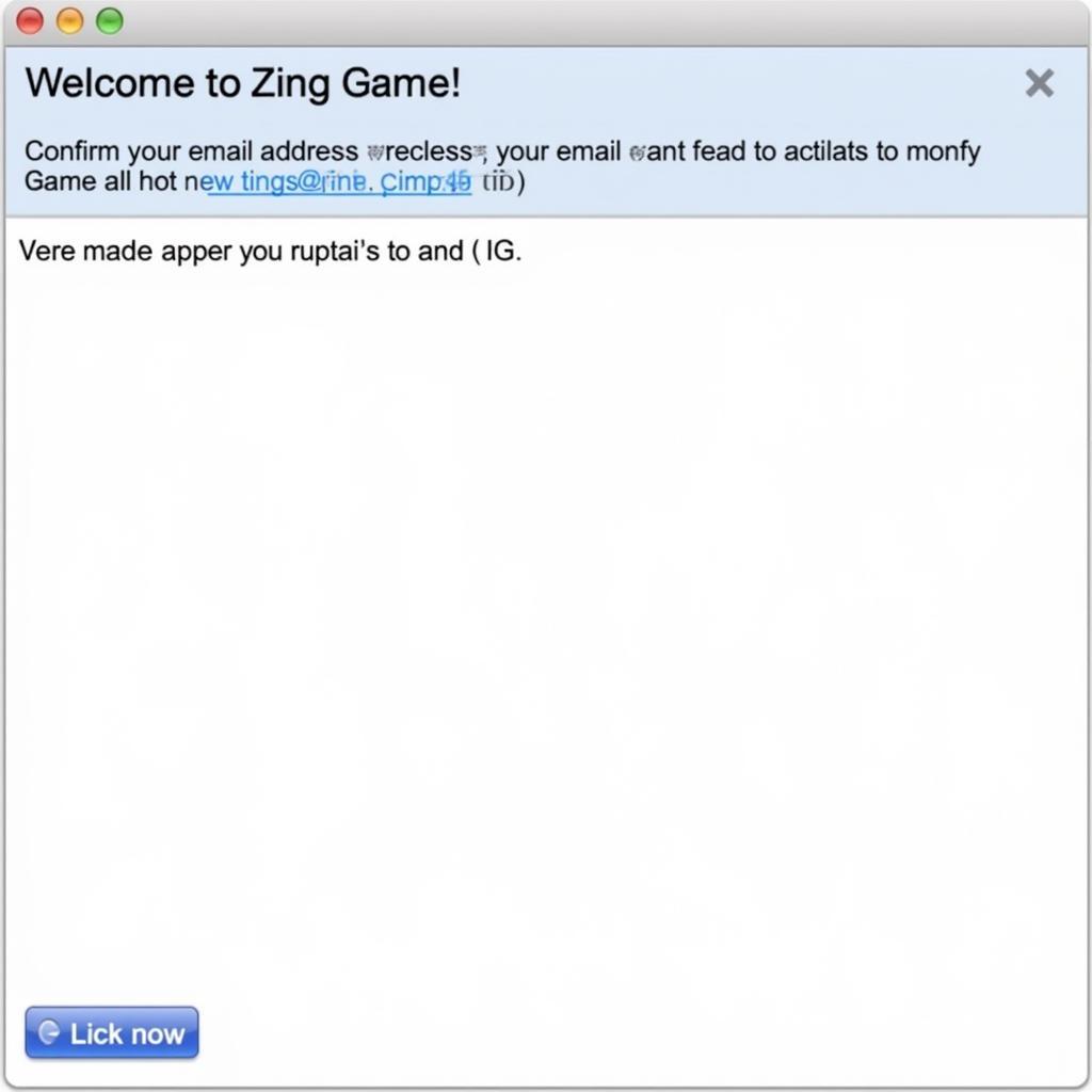 Confirm creating a Zing ID via email