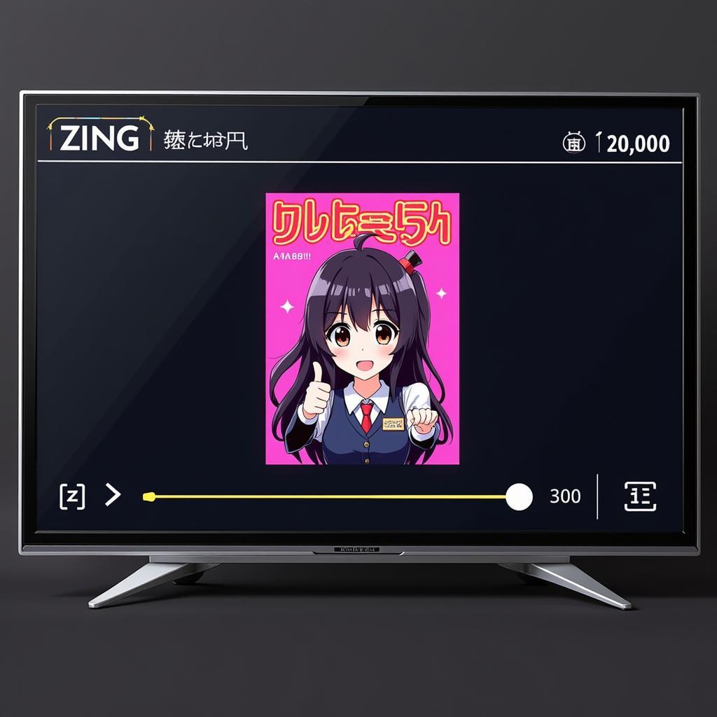 Hình ảnh giao diện Zing TV với poster của Kakegurui.