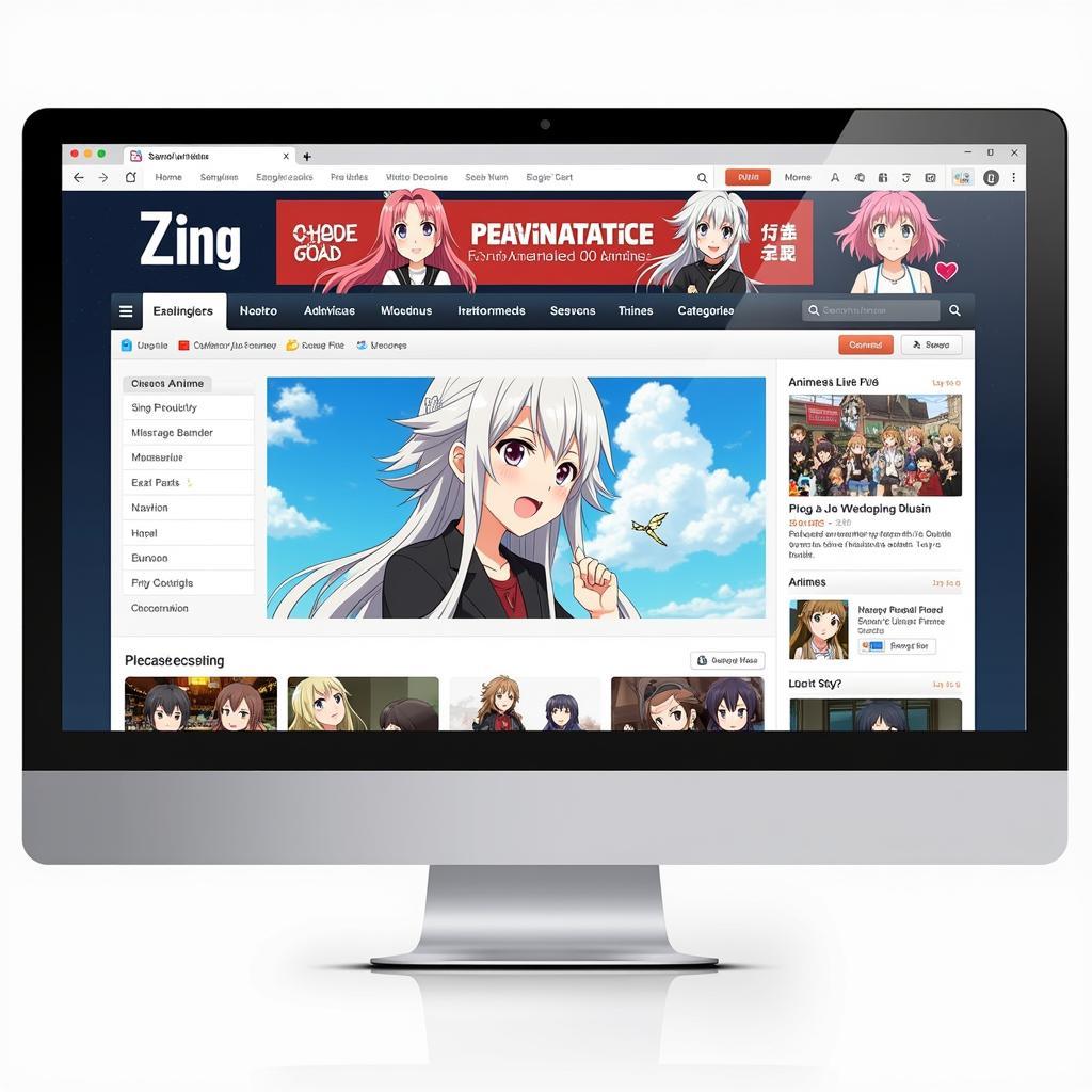 Giao diện Zing Anime