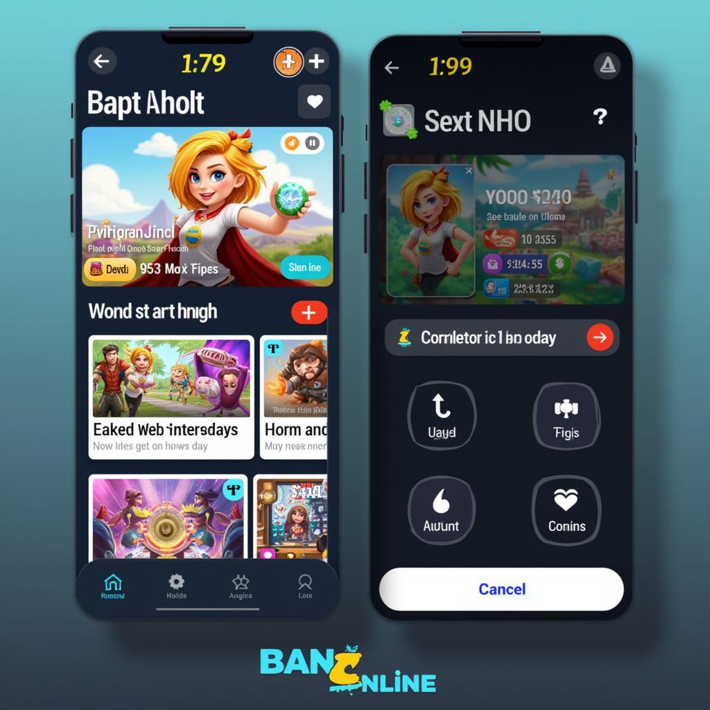 Giao diện bắn cá online Zing trên mobile