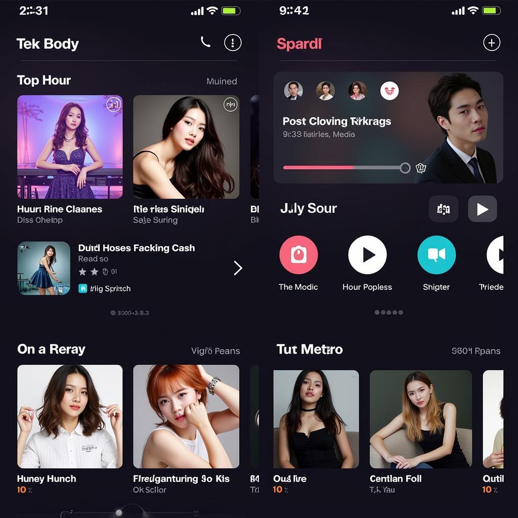 Giao diện bảng xếp hạng Kpop MP3 Zing