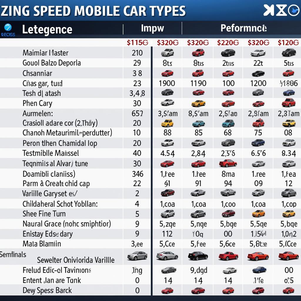 Các loại xe trong Zing Speed Mobile