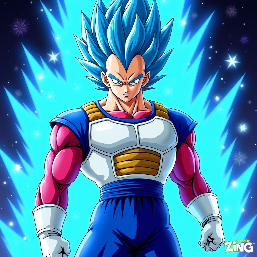 Vegeta biến hình Super Saiyan Blue trên Zing TV