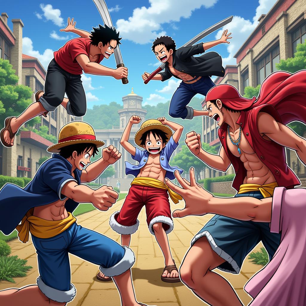 Tràn đầy năng lượng, các nhân vật One Piece chiến đấu hết mình trong một tựa game trên Zing.