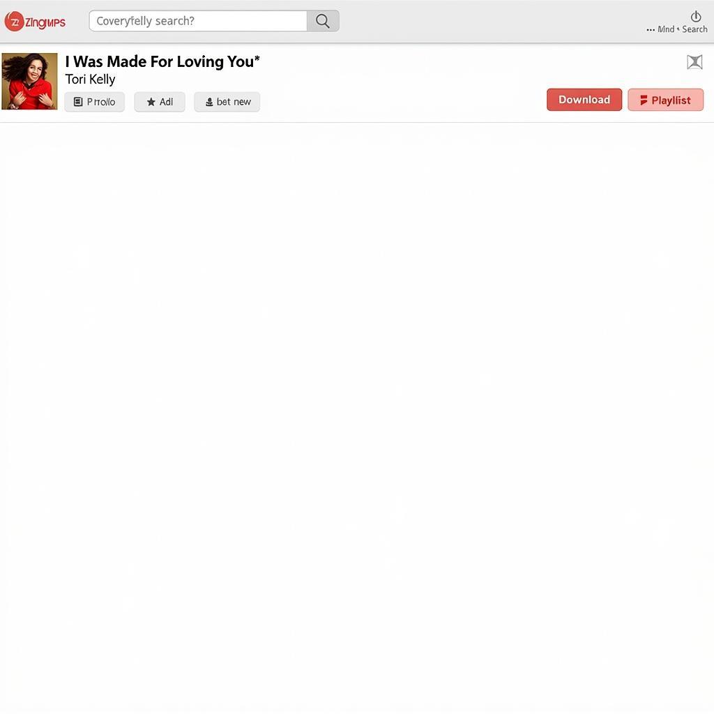 Downloading "I Was Made For Loving You" on Zing MP3