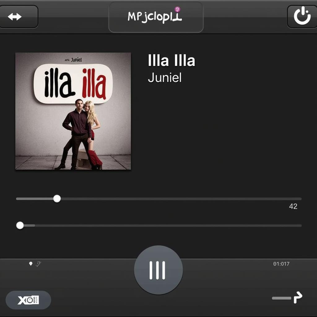 Giao diện Zing MP3 với bài hát Illa Illa