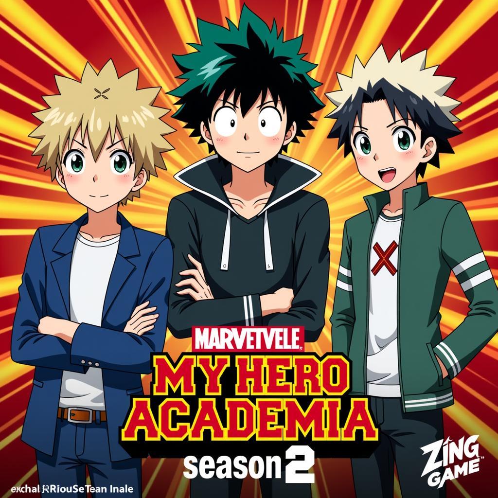 Poster chính thức của My Hero Academia season 2 trên Zing Game