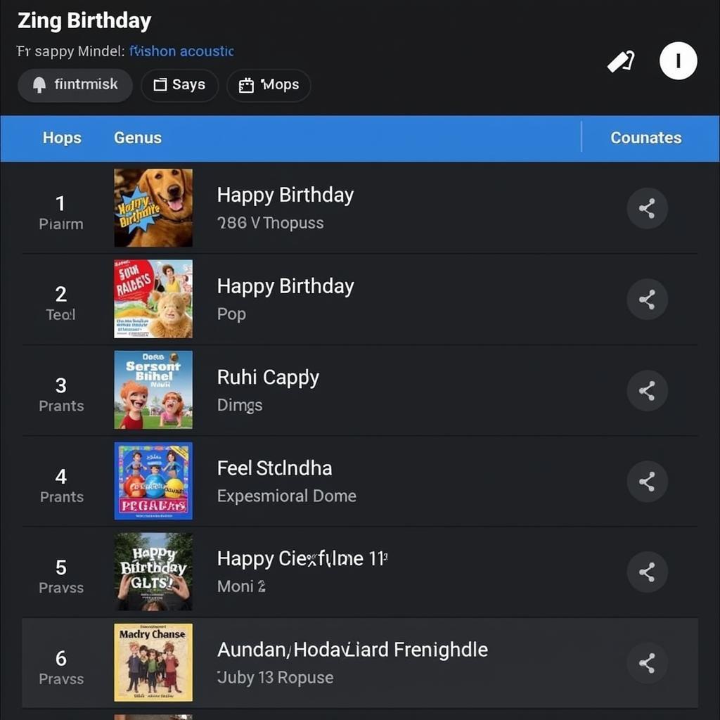 Tìm kiếm Happy Birthday Xoay Xoay Zing MP3 theo thể loại