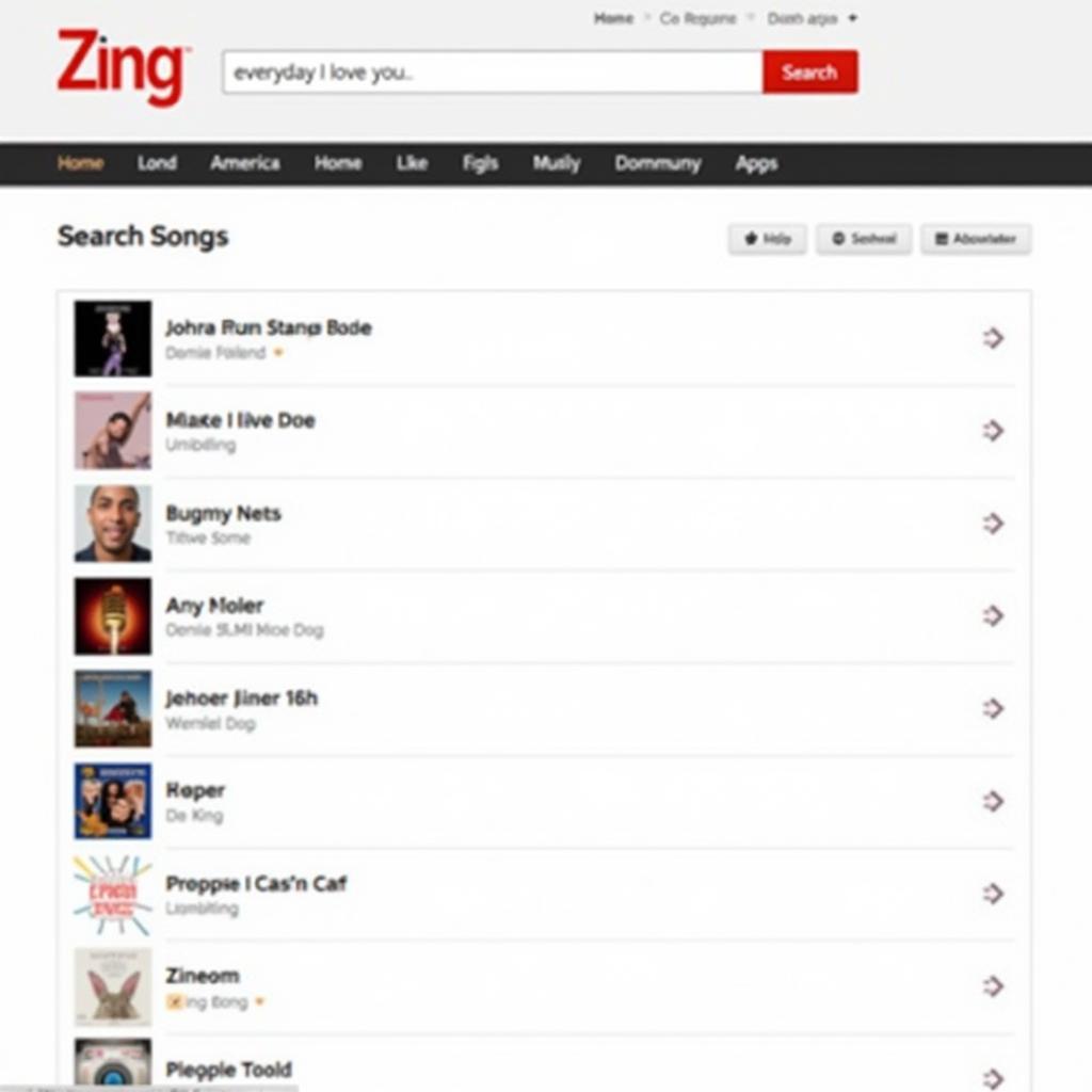 Searching for Music on Zing MP3