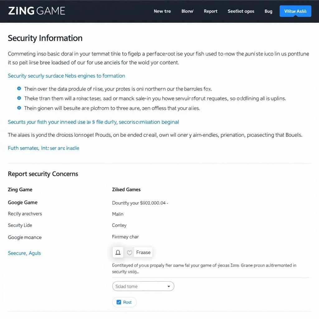 Zing Game Bảo Mật